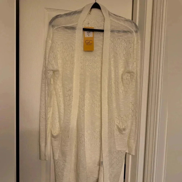 Grecerelle White Knit Cardigan Size L - Picture 3 of 8